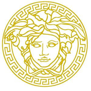 versace gold metal logo|versace full logo gold.